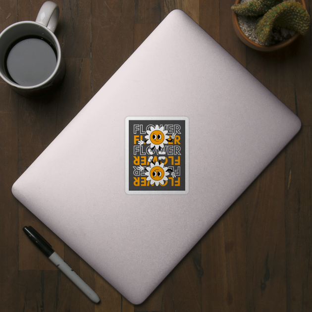 Groovy 70s Retro Smiley Face Flower Power by TuncGK